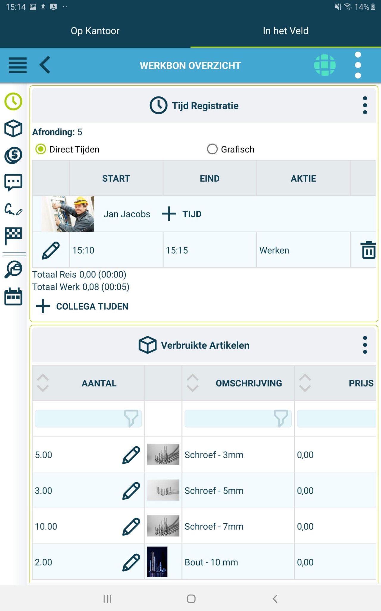 Digital work order app