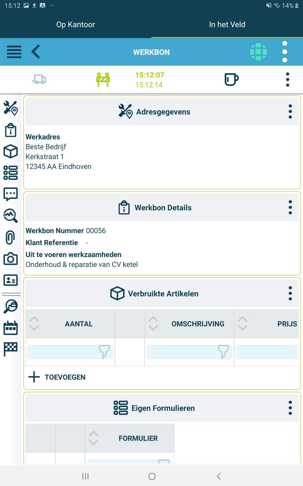 Digital work order app